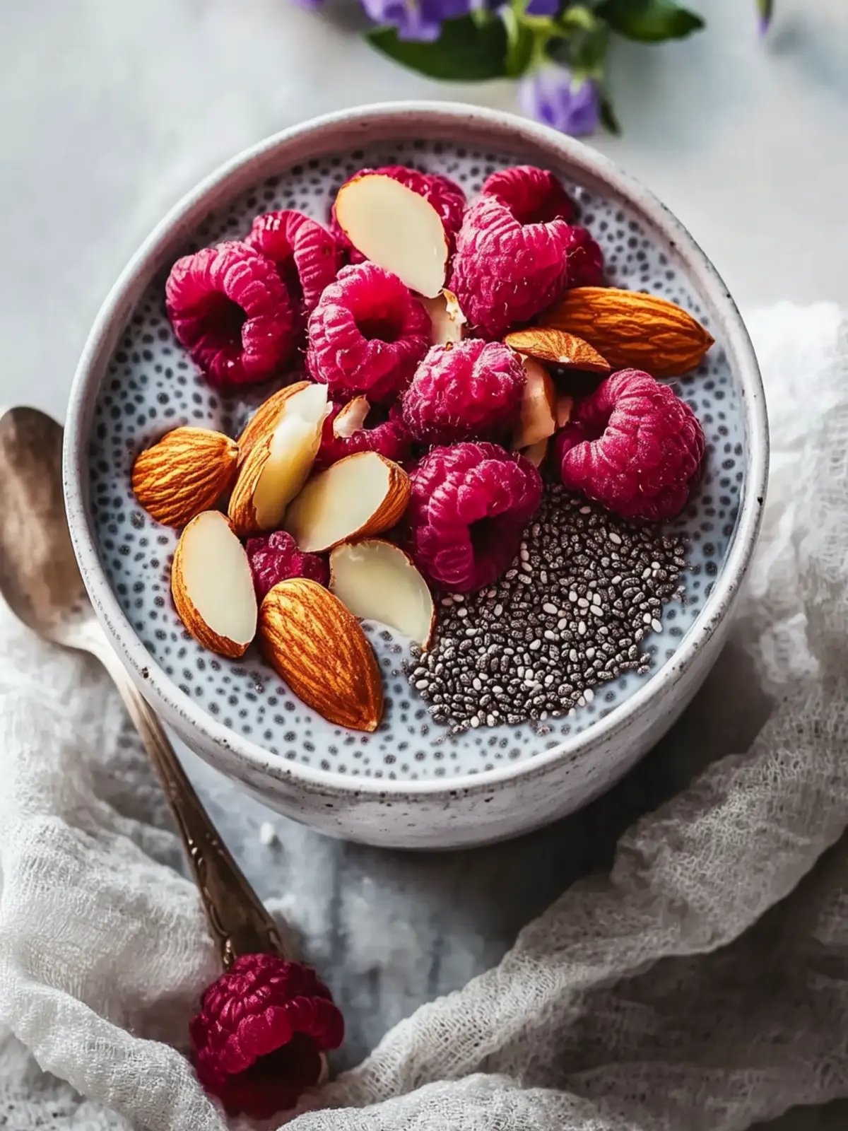 Sweet Chia Seed Pudding with Almond Milk