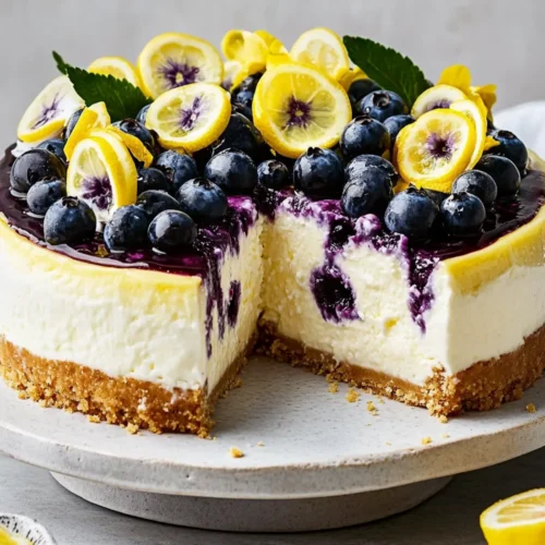Lemon-Blueberry Cheesecake
