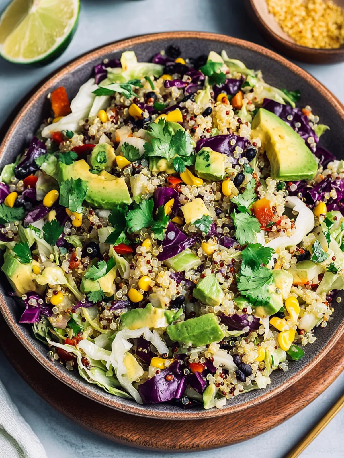 Vegan Cabbage Taco Salad with Quinoa