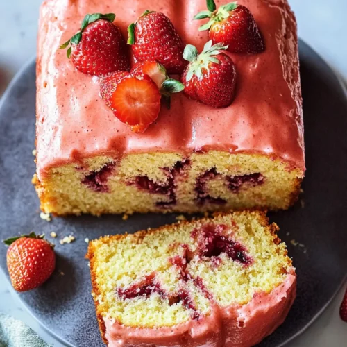 Strawberry Pound Cake