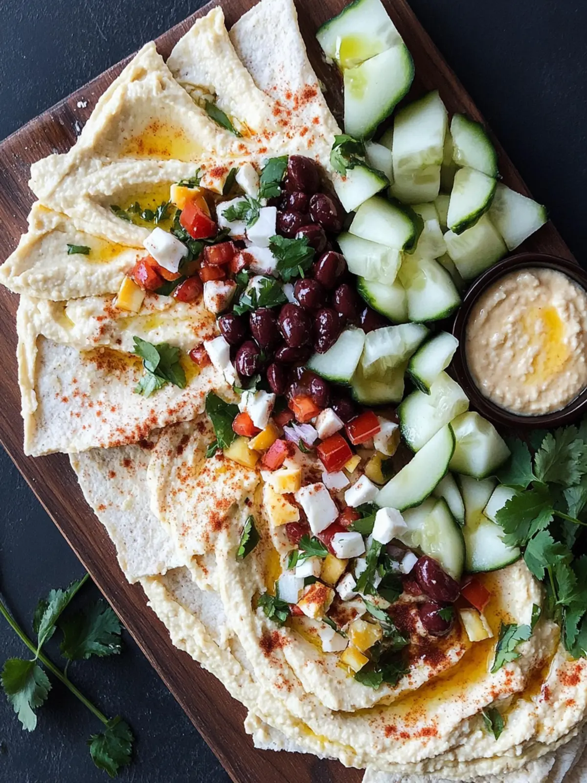 Mediterranean Hummus Board