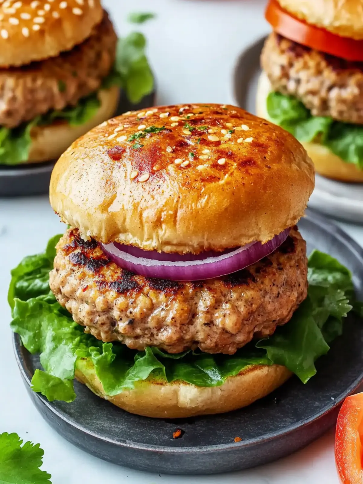 20-Minute Air Fryer Ground Turkey Burgers