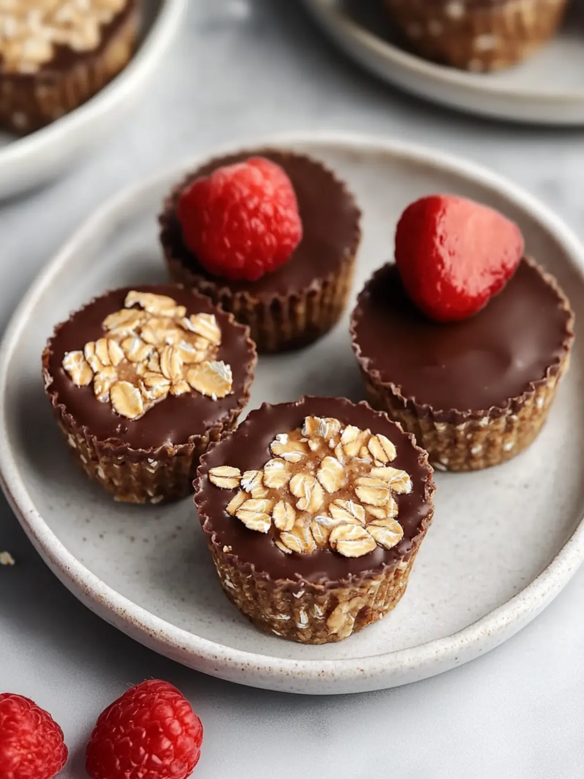 Easy No Bake Peanut Butter Oat Cups