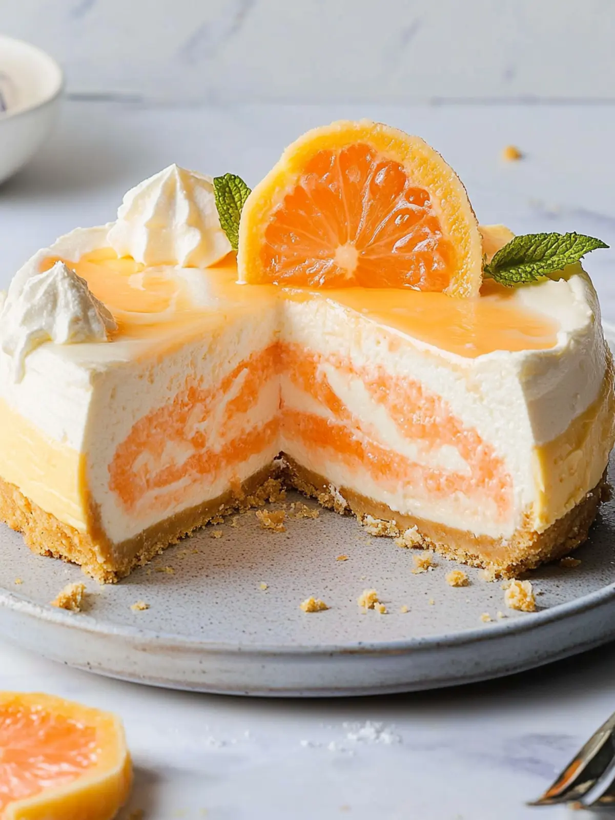 No-Bake Creamsicle Cheesecake