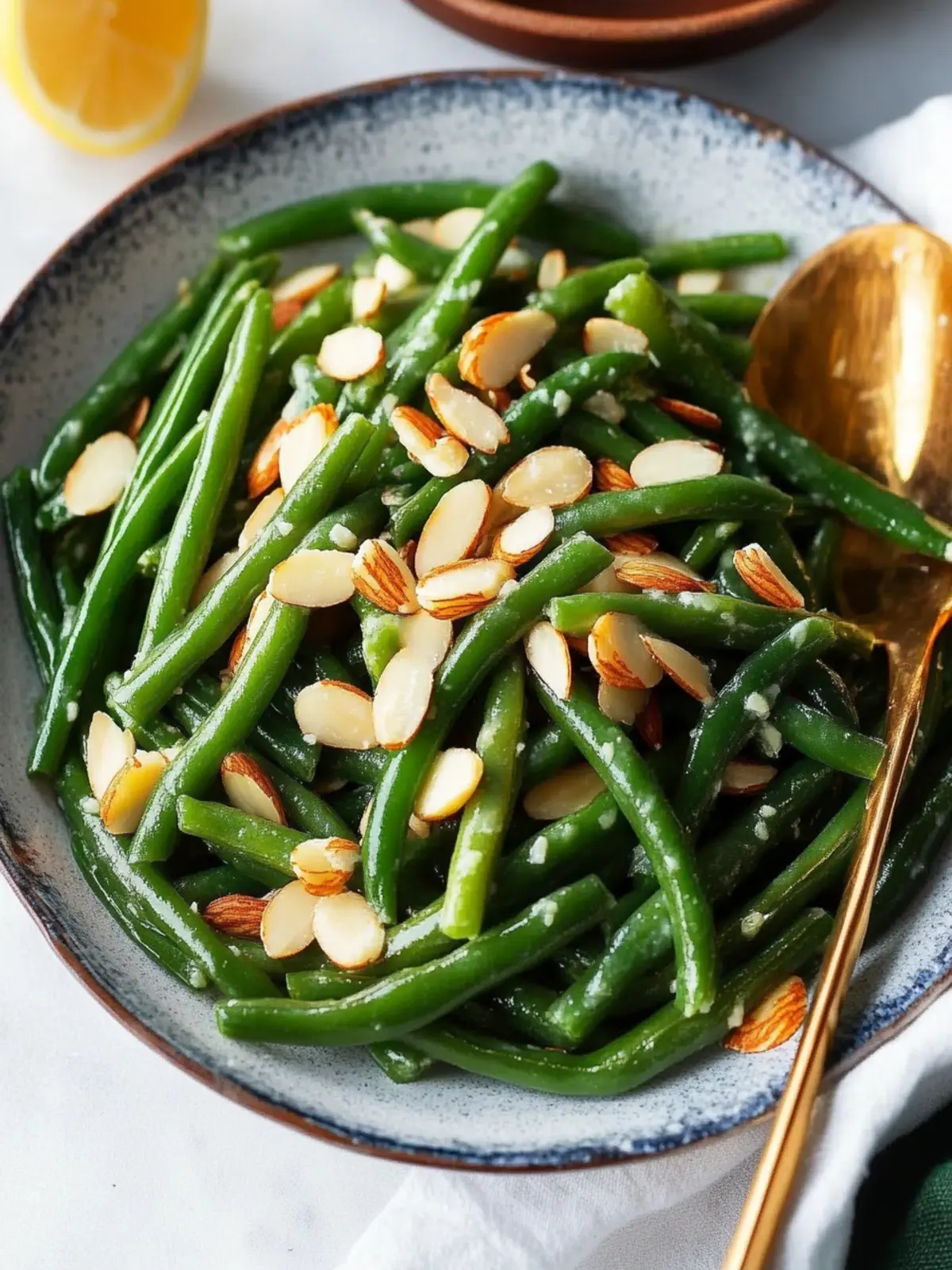 green beans almondine
