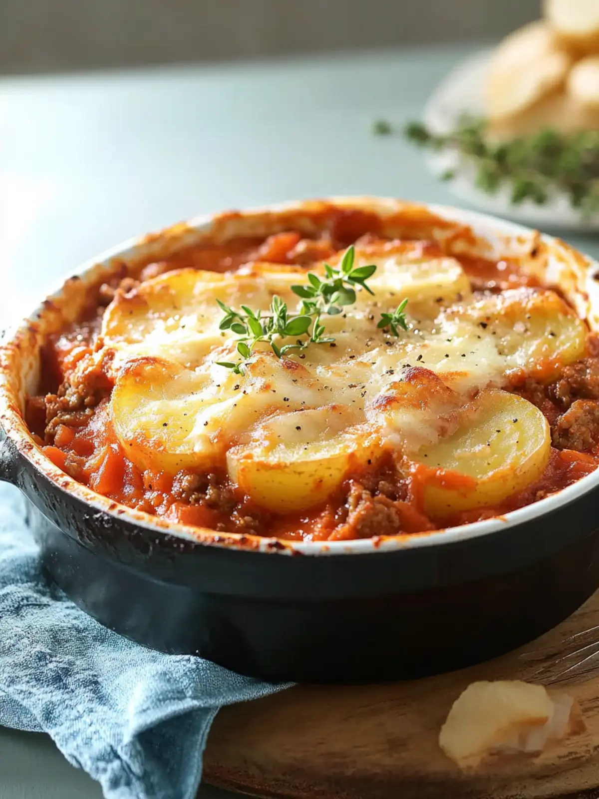 Best Hamburger and Potato Casserole with Tomato Soup