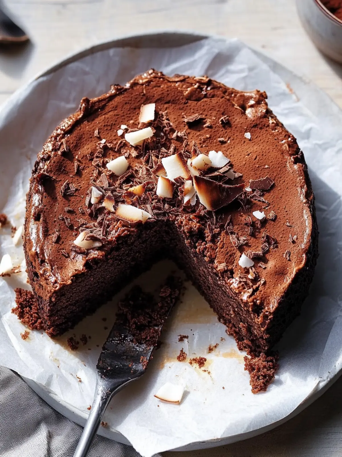 Flourless Chocolate Coconut Cake