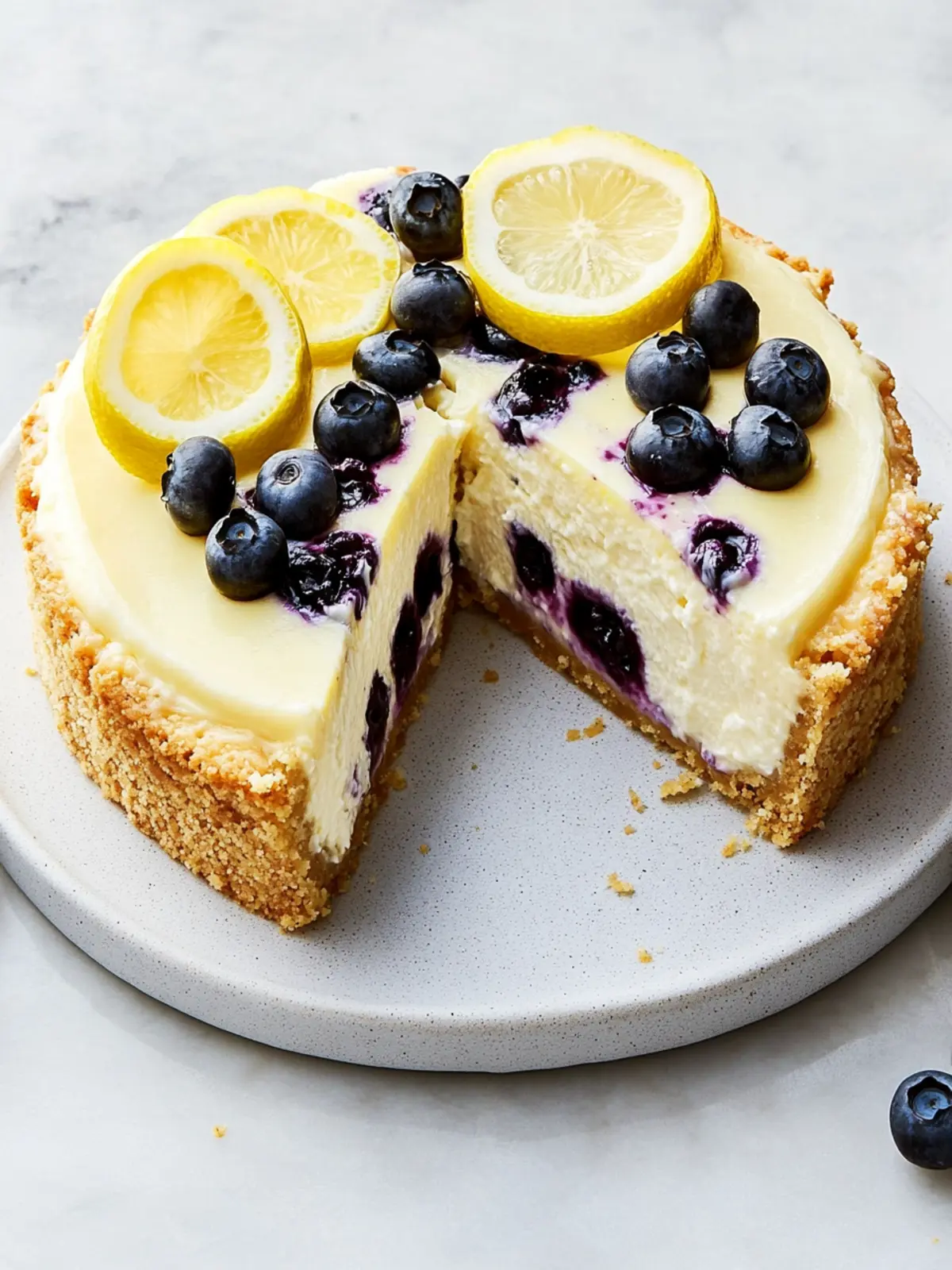 Lemon-Blueberry Cheesecake