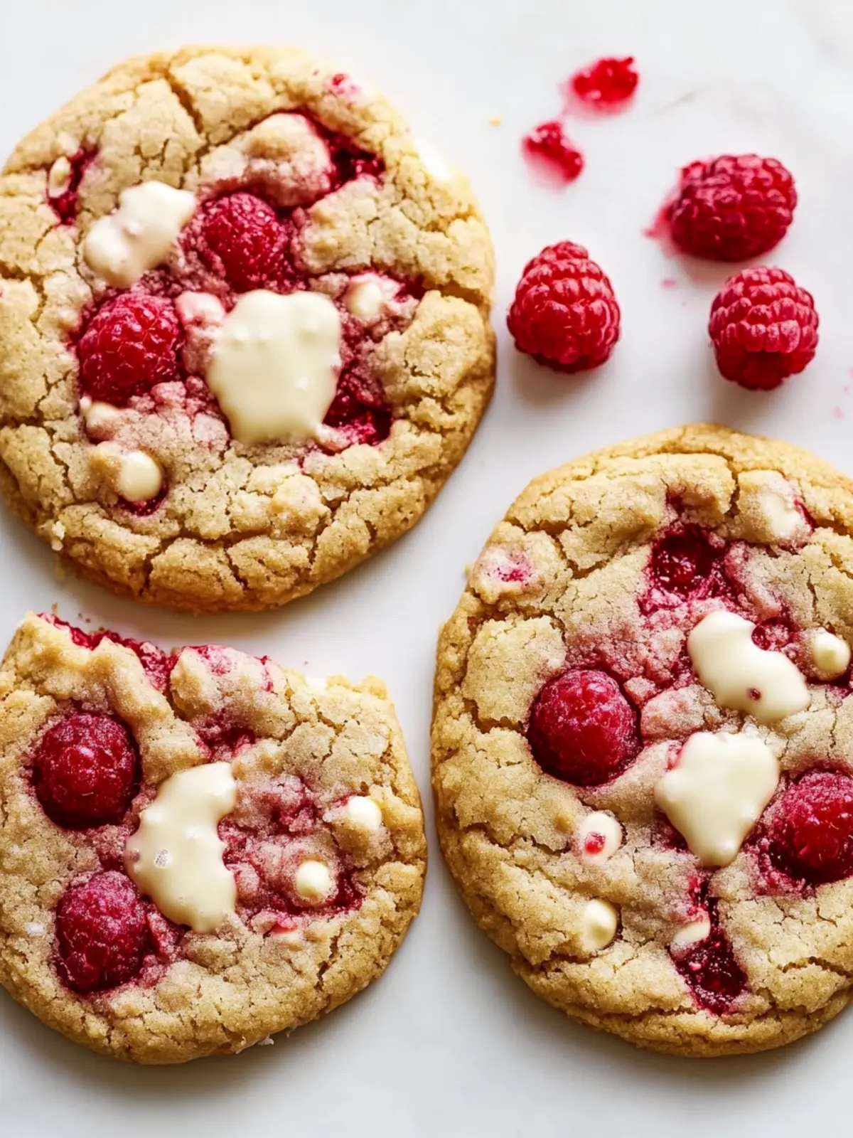 White Chocolate Raspberry Cookies