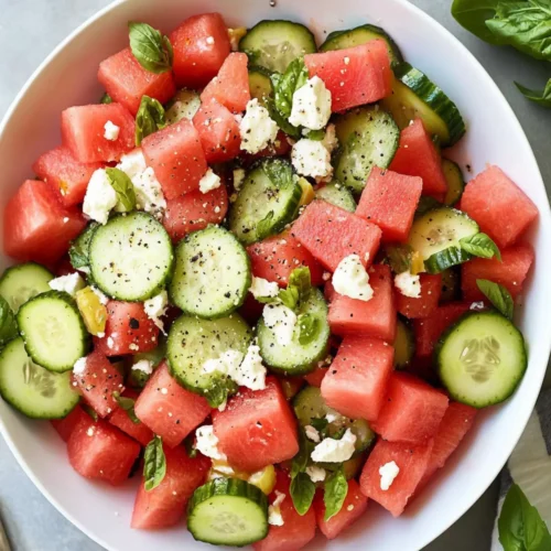 watermelon cucumber salad