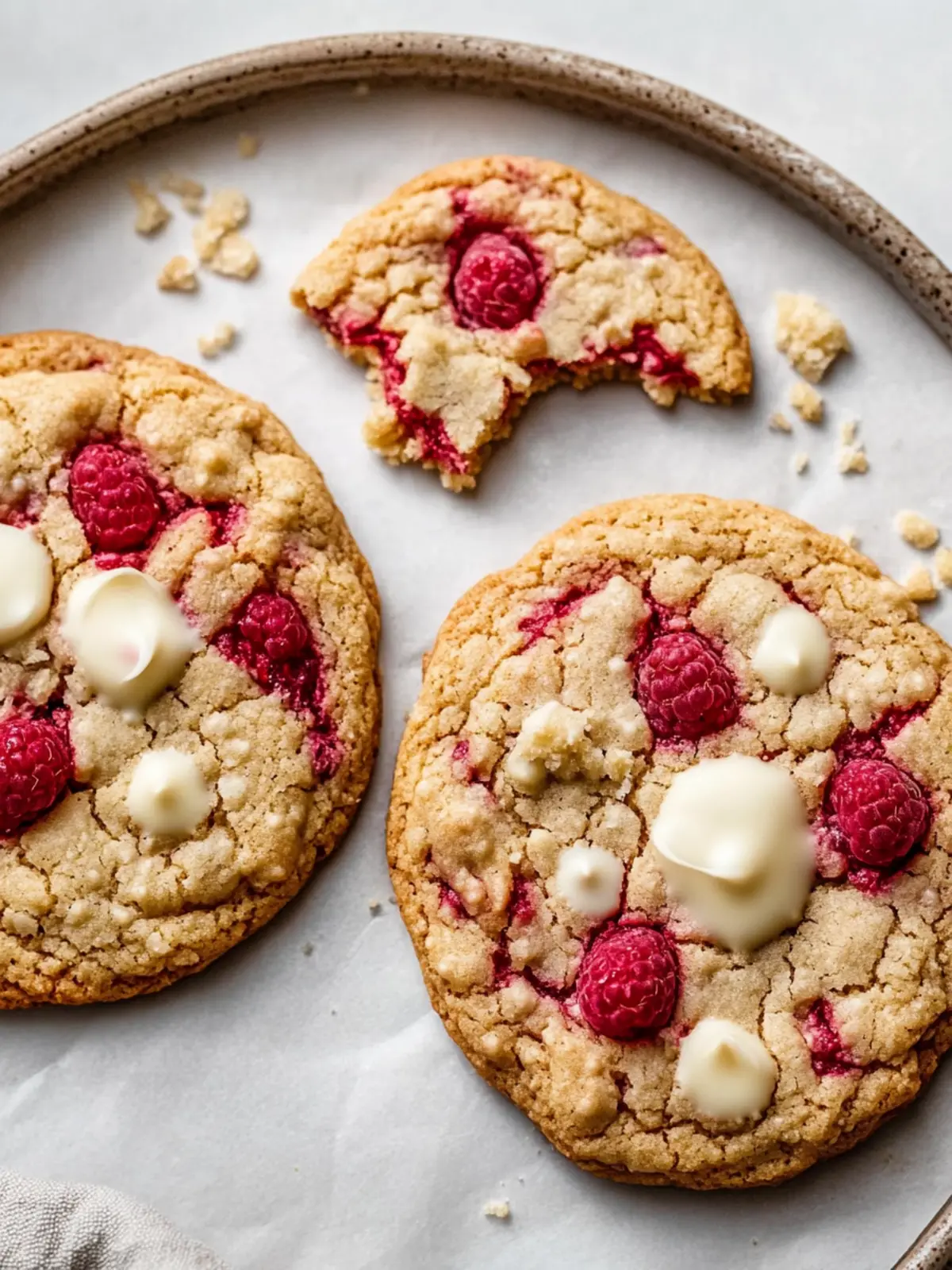 White Chocolate Raspberry Cookies