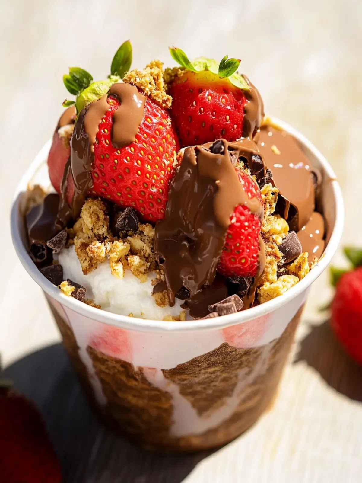 dubai chocolate strawberry cup