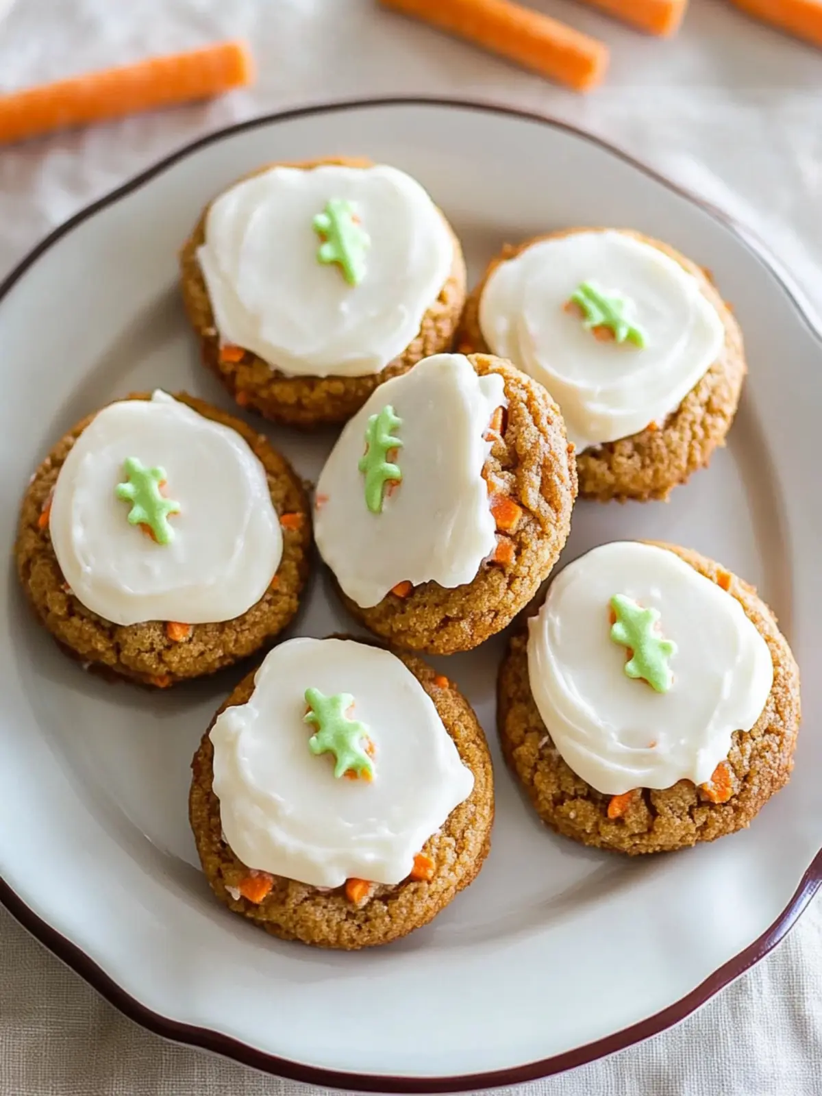 Carrot Cake Cookies with Cream Cheese Frosting