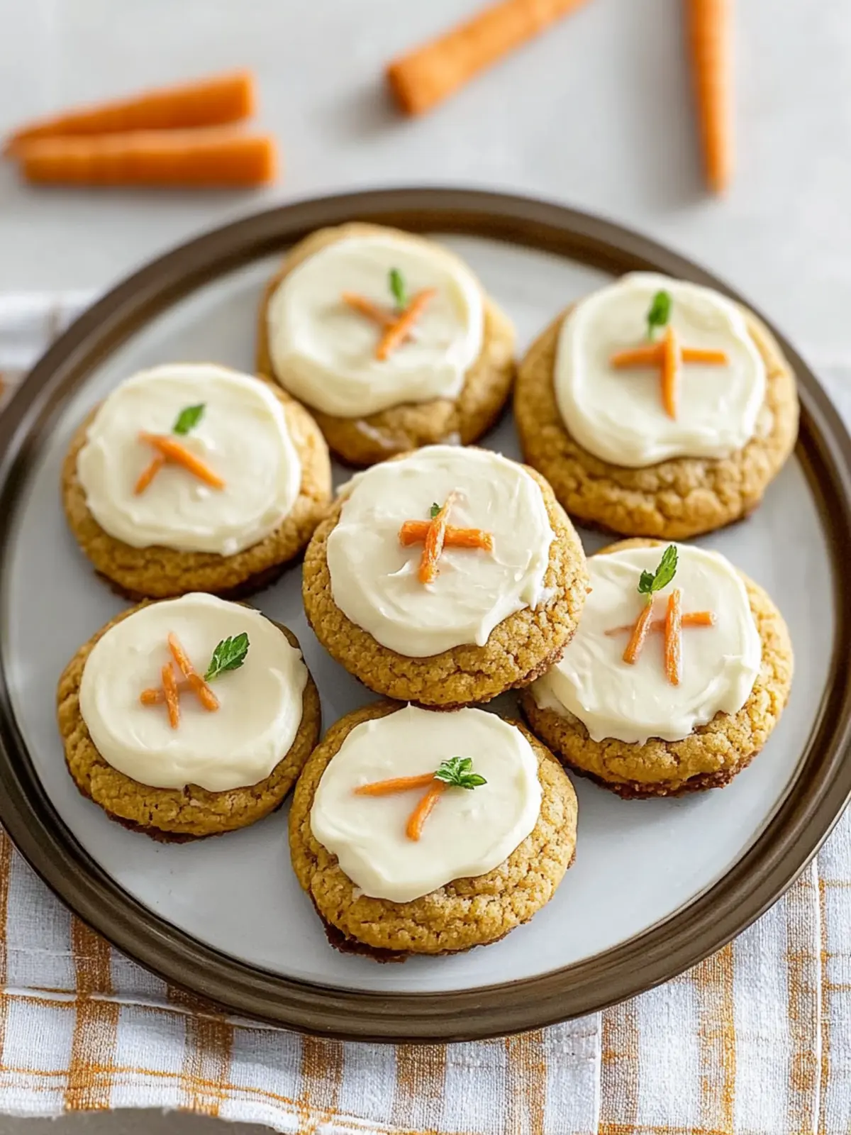 Carrot Cake Cookies with Cream Cheese Frosting