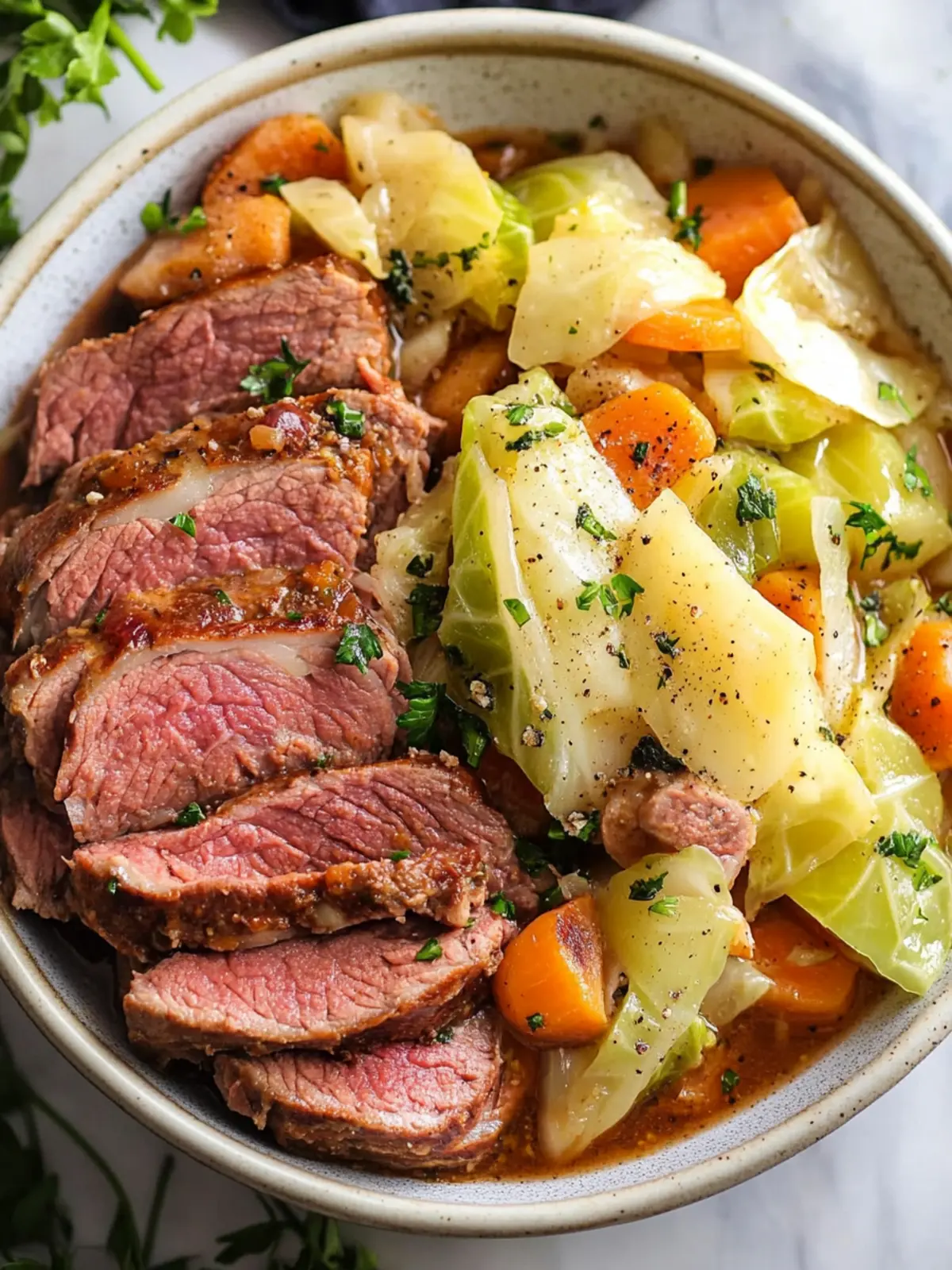 cornbeef cabbage slow cooker