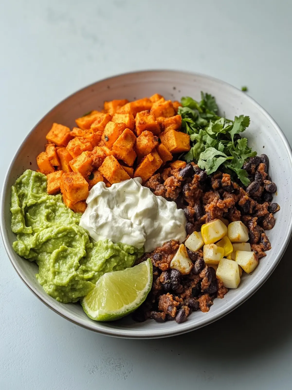 sweet potato taco bowl