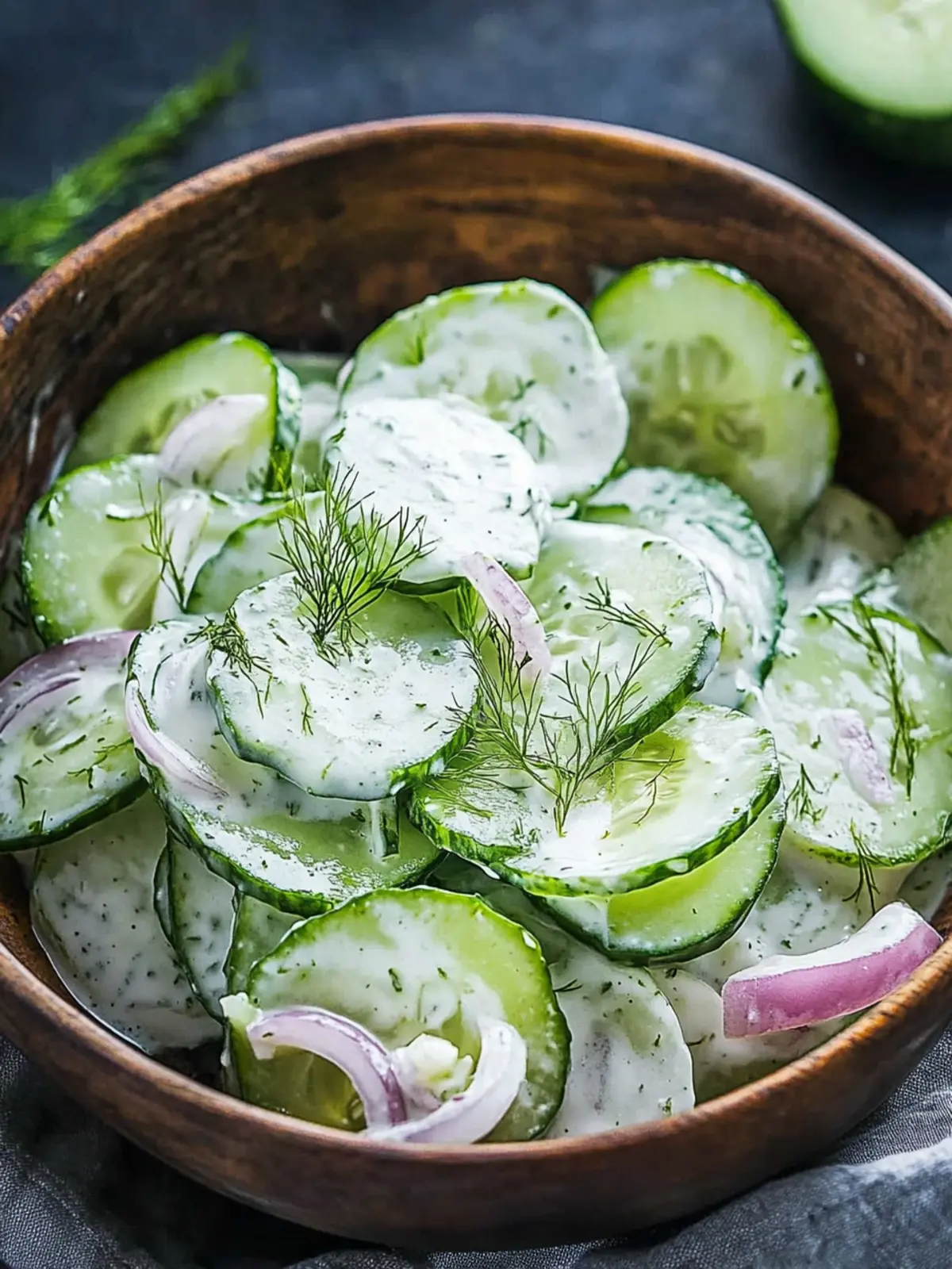 creamy cucumber salad recipe