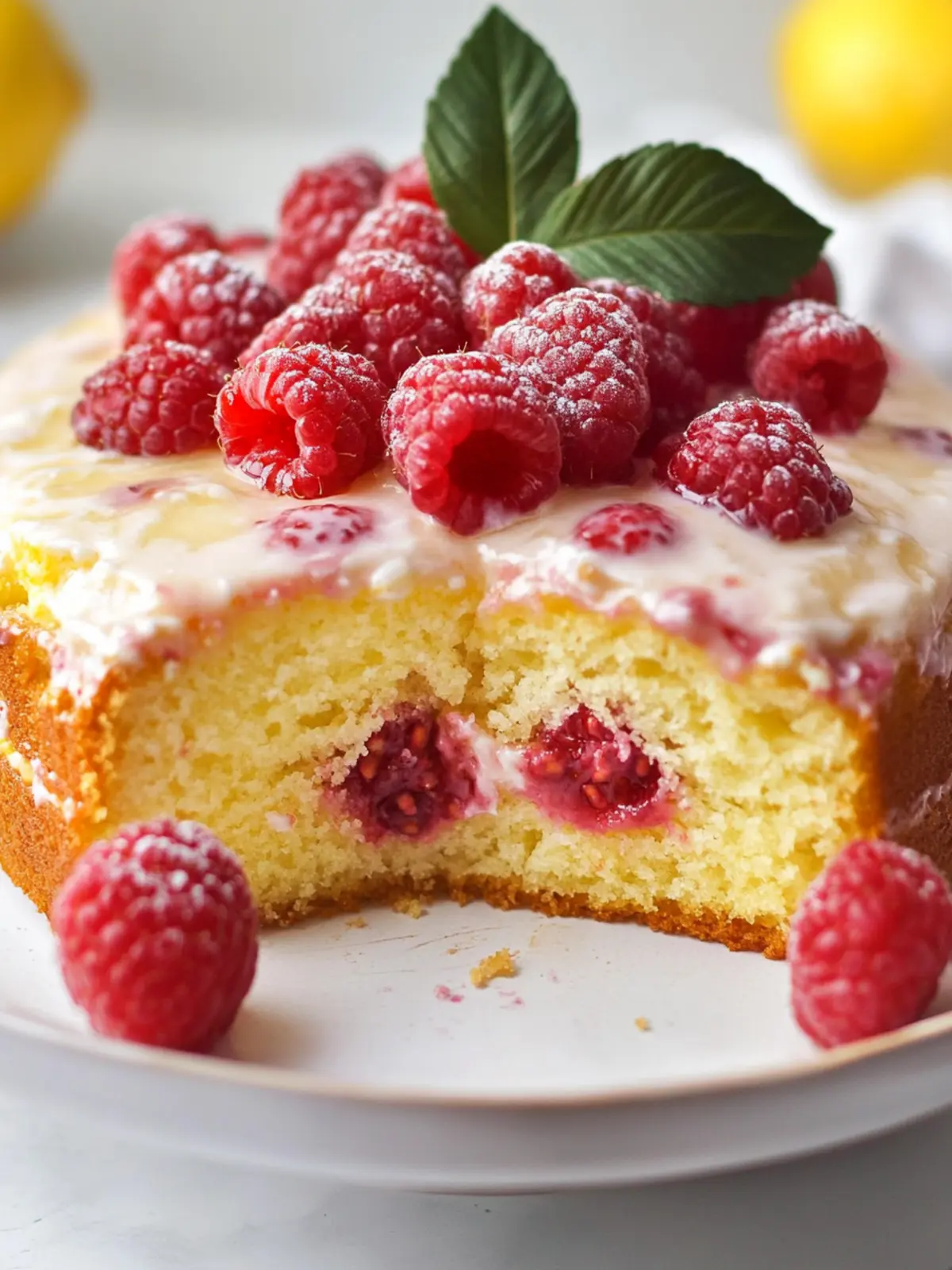 Lemon Raspberry Yogurt Cake