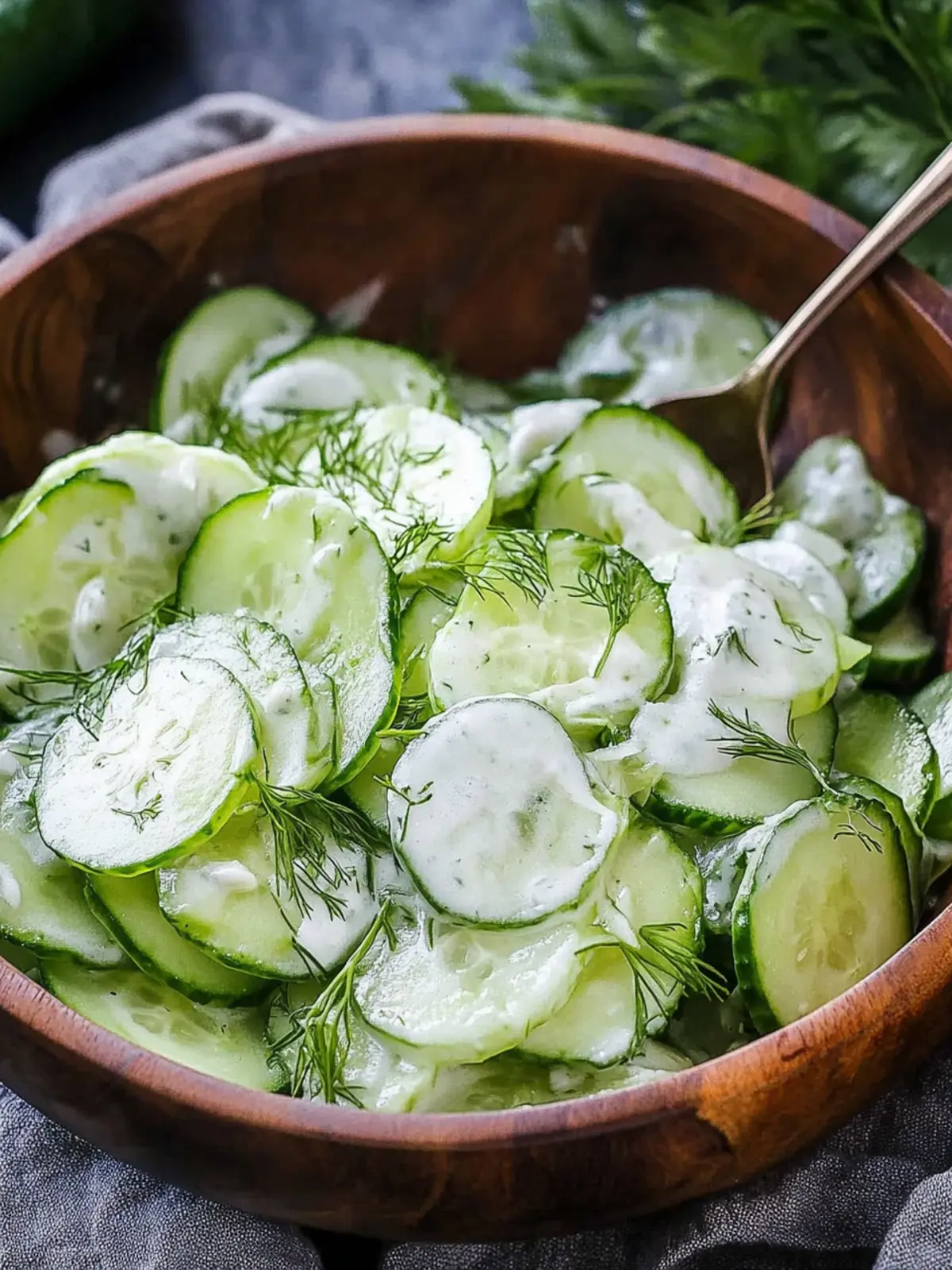 creamy cucumber salad recipe