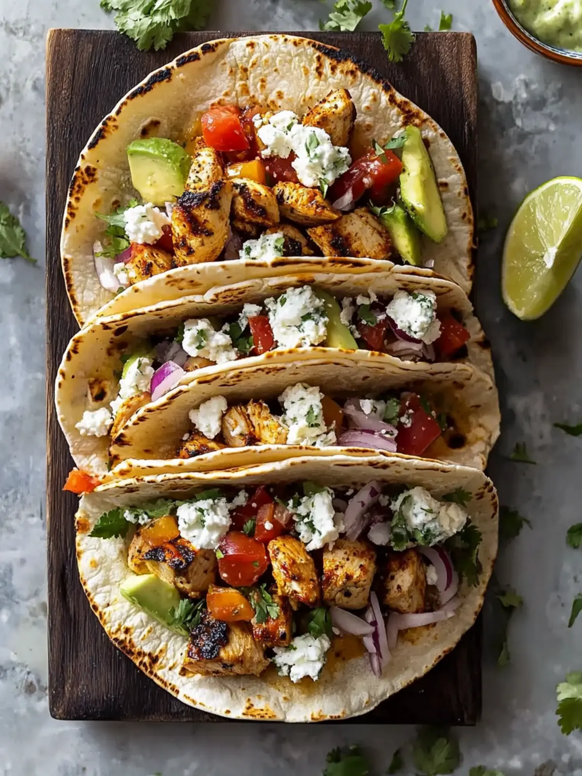 Grilled Mediterranean Chicken Tacos