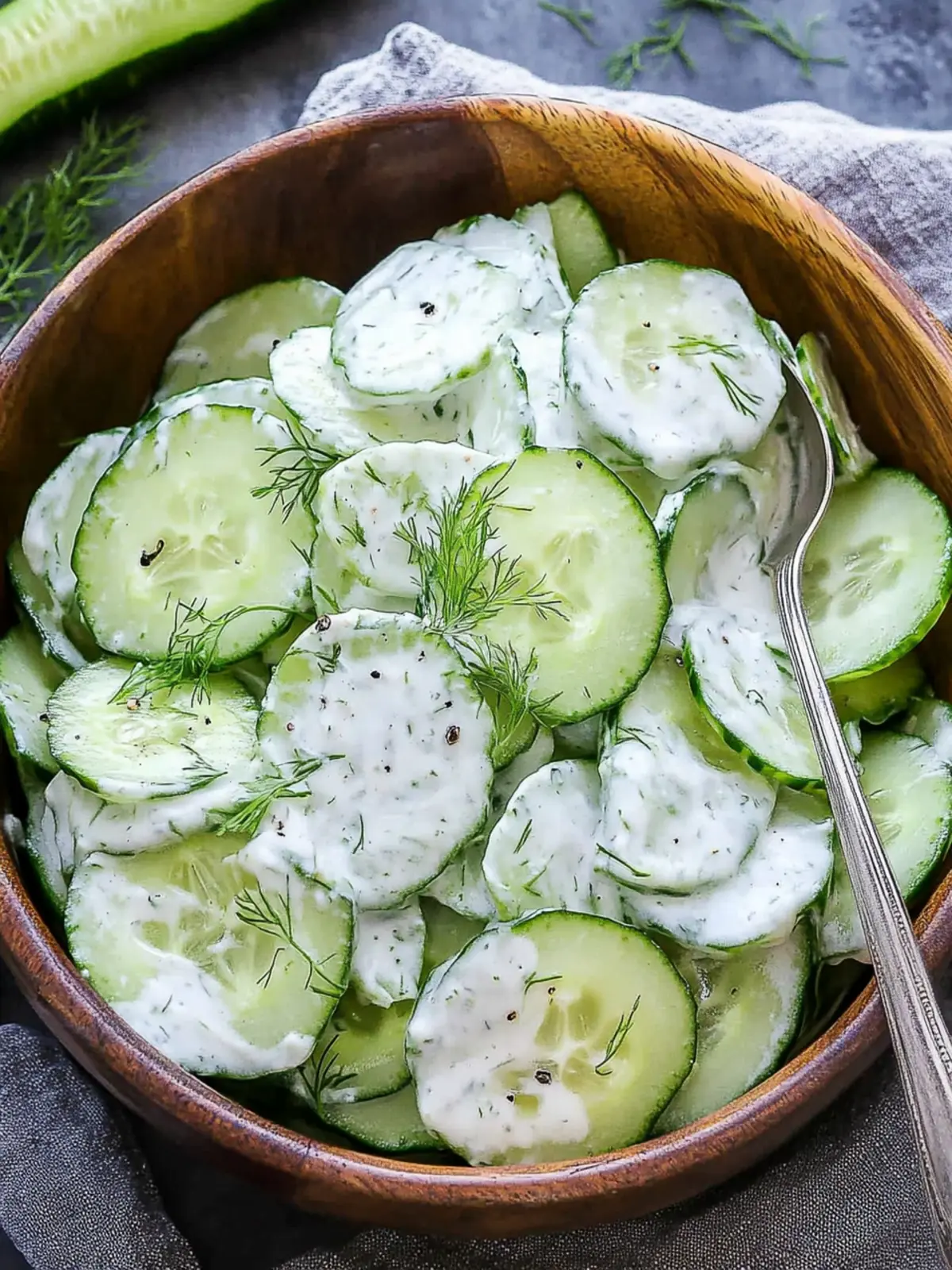 creamy cucumber salad recipe