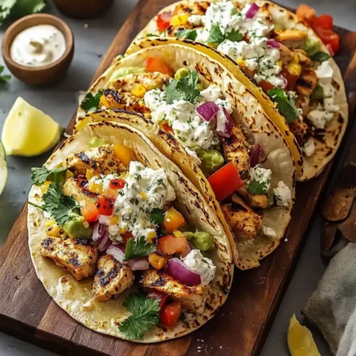 Grilled Mediterranean Chicken Tacos