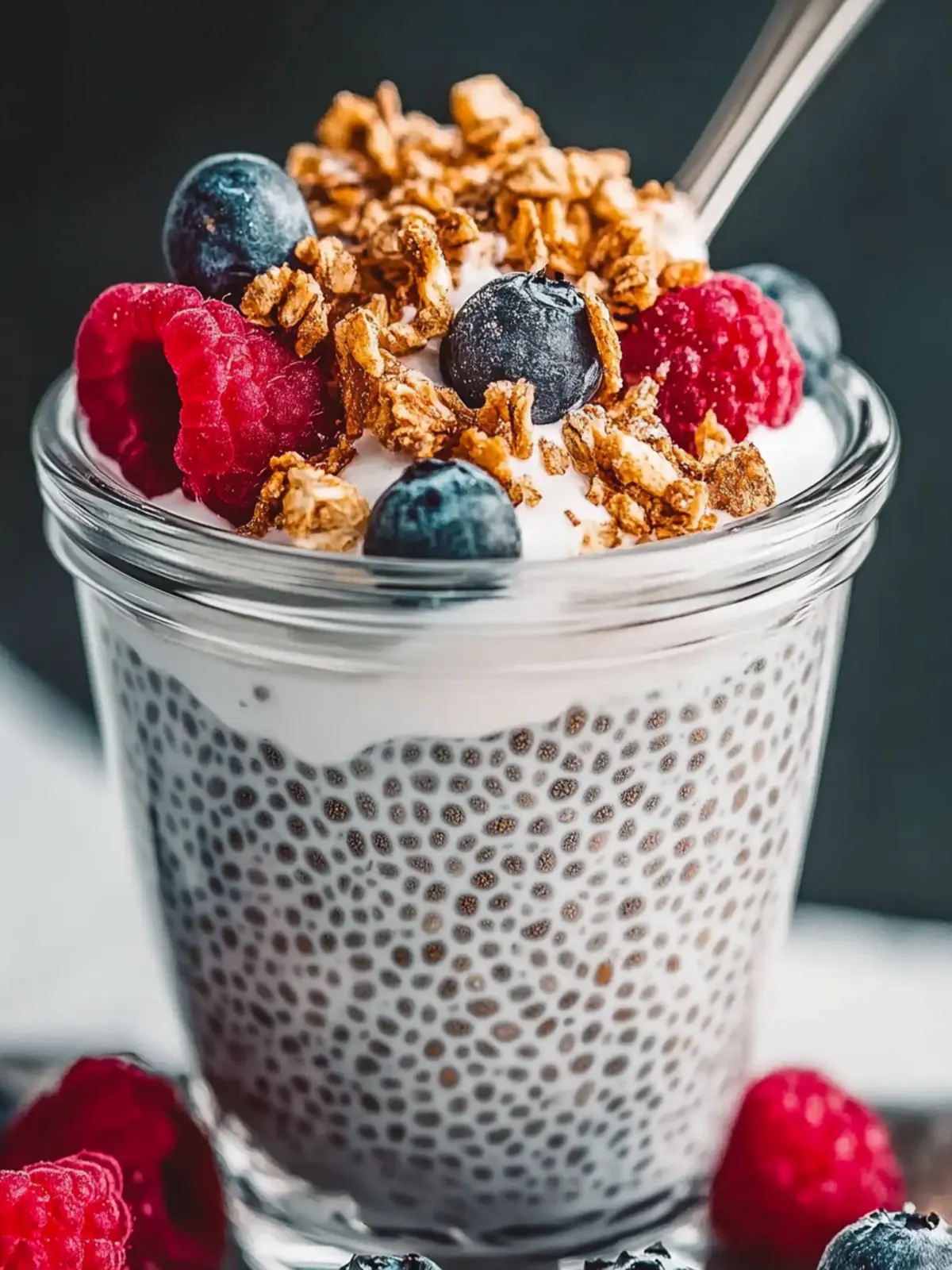 chia seed pudding with yogurt