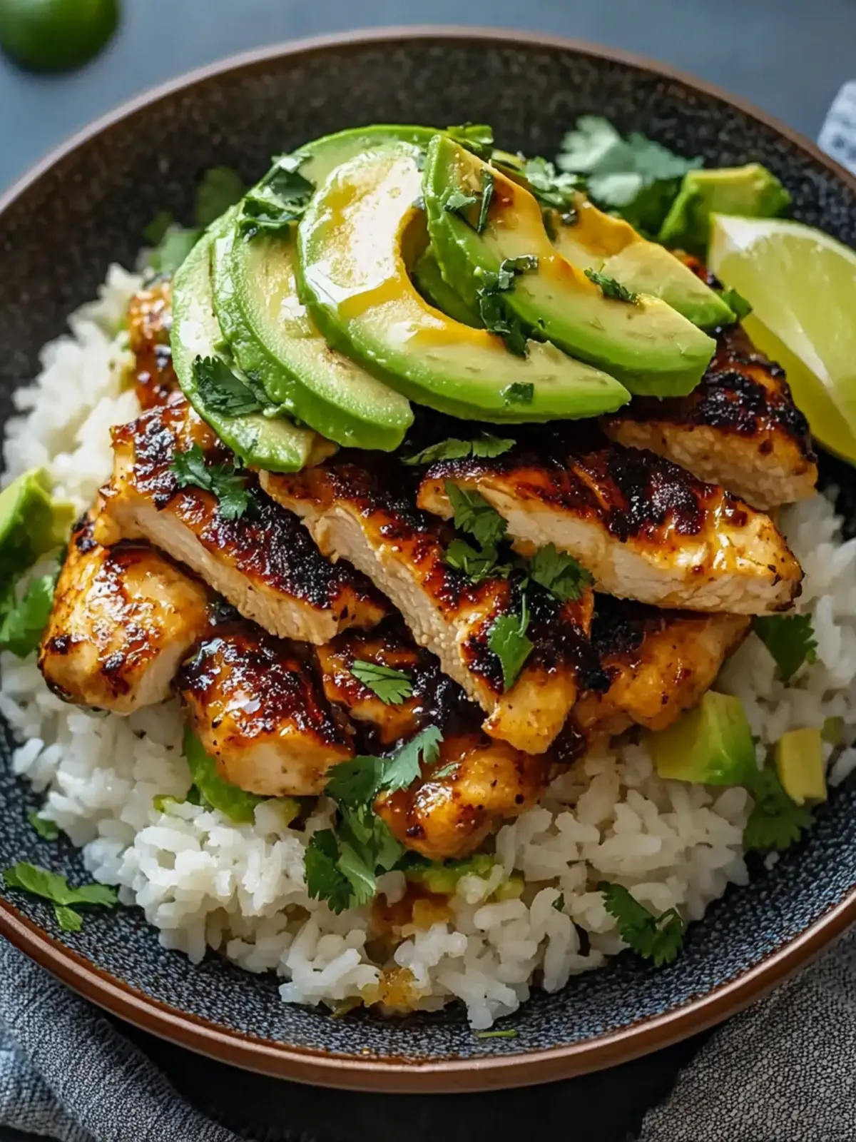Honey Lime Chicken & Avocado Rice
