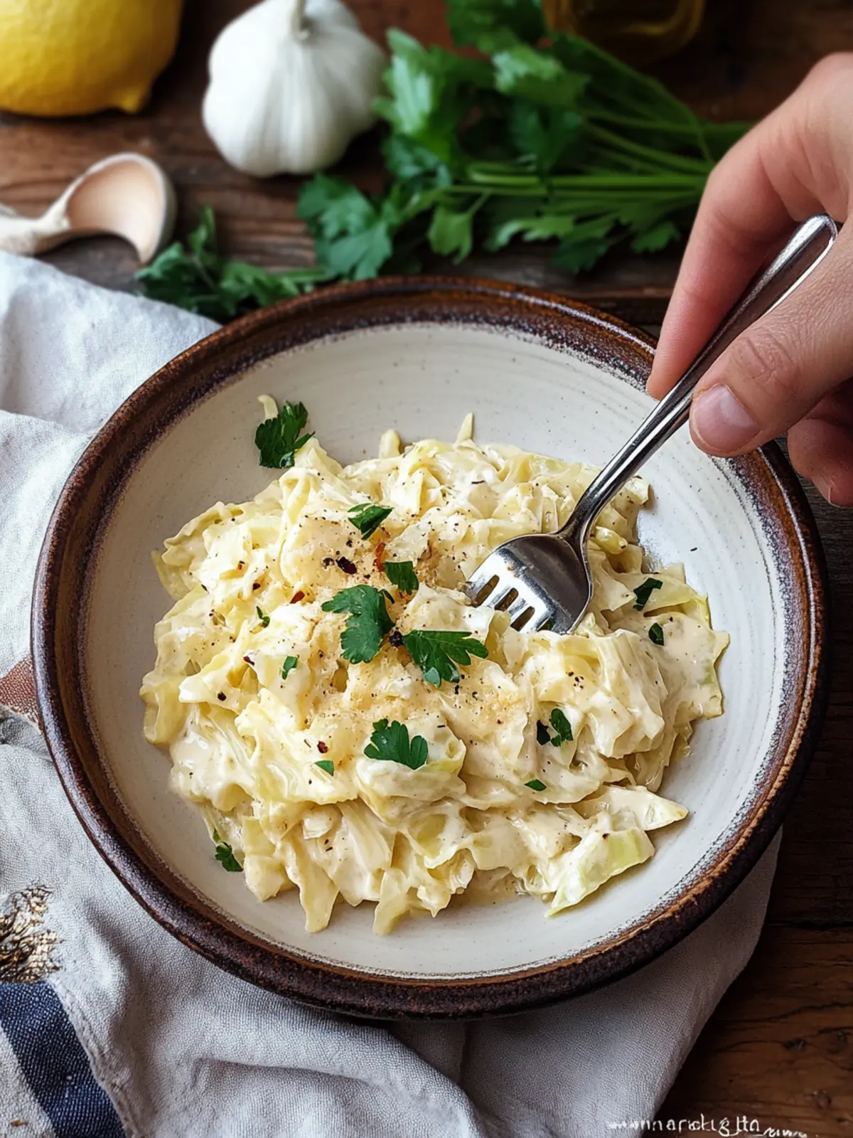 cabbage alfredo recipe