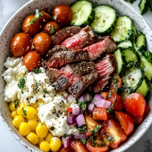 Quick & Easy Mediterranean Steak Bowl Recipe