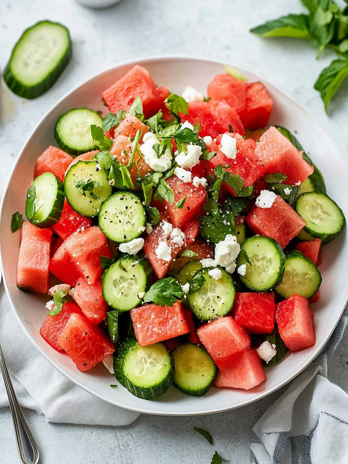 watermelon cucumber salad