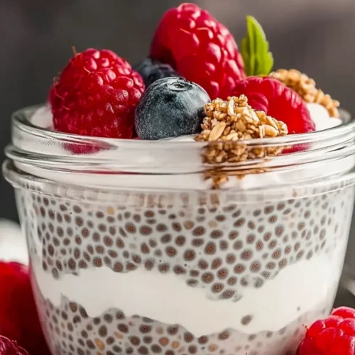 chia seed pudding with yogurt