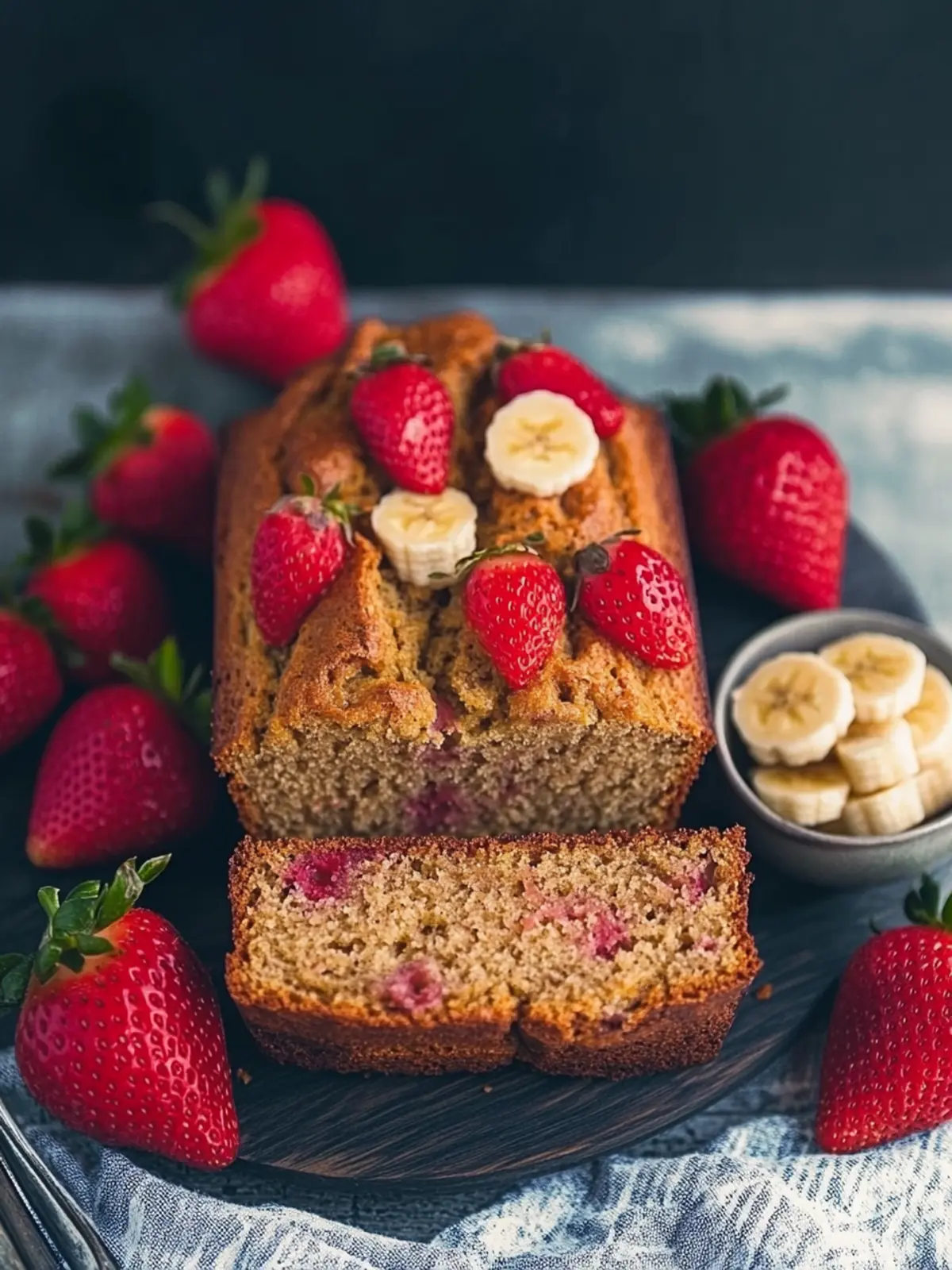 strawberry banana bread