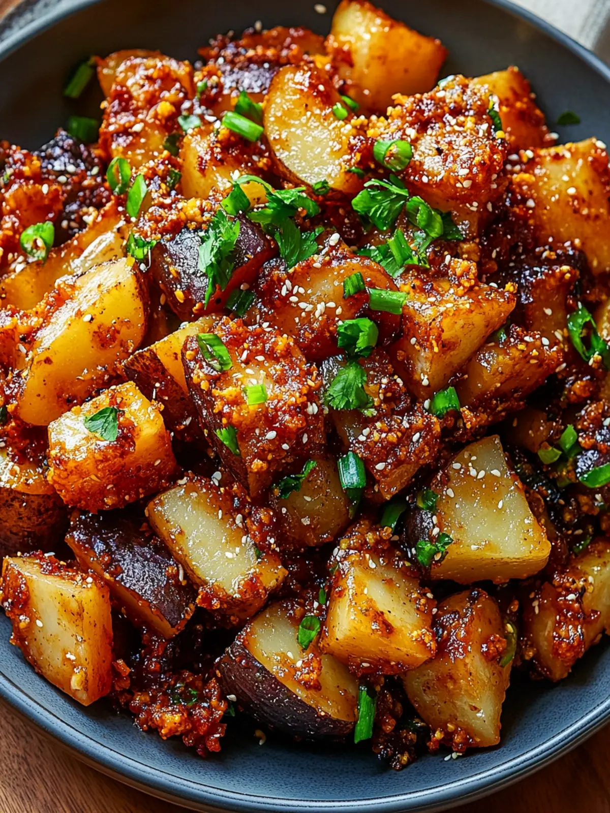 Crispy Gochujang Potato Salad