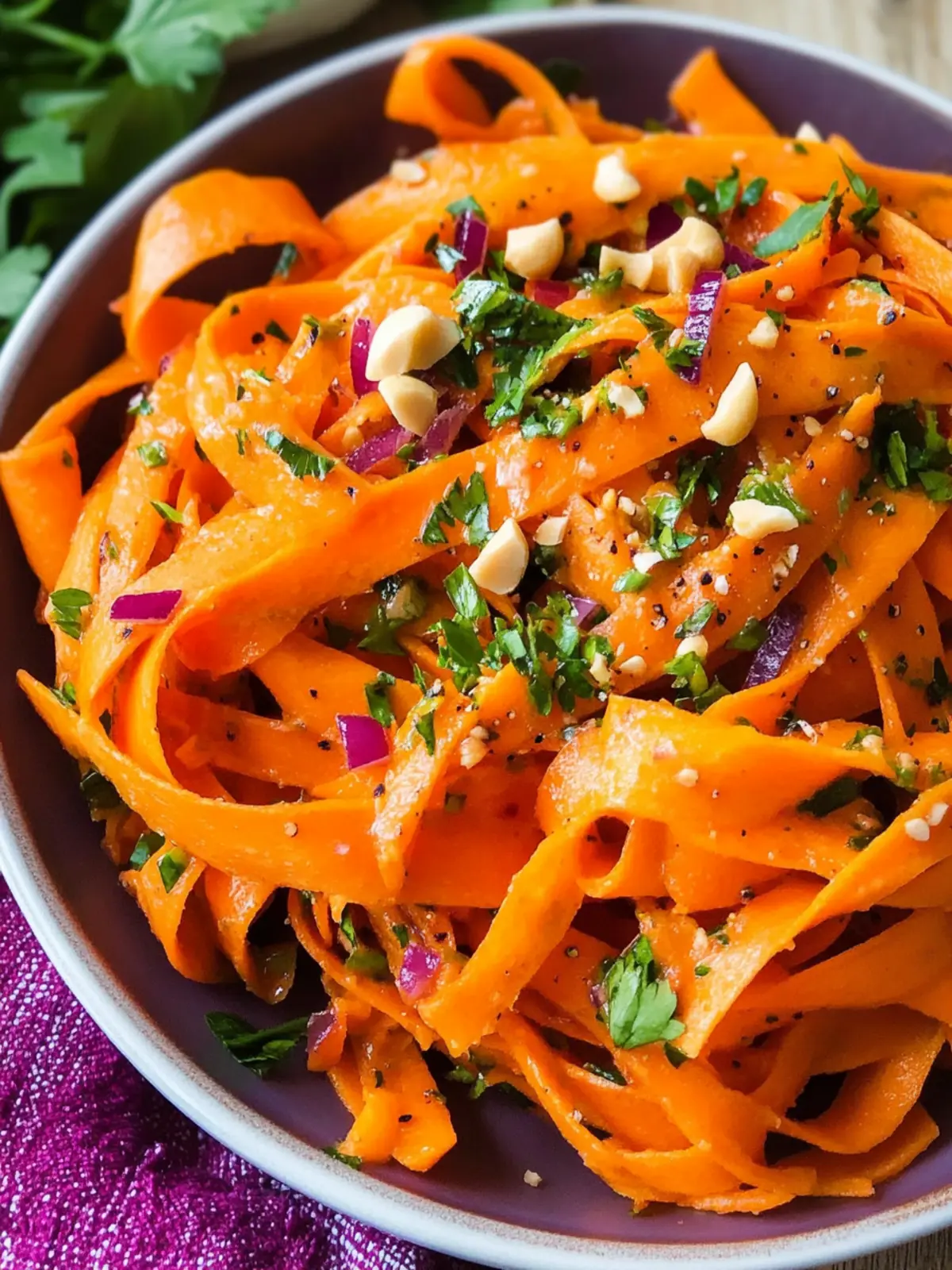 Carrot ribbon salad recipe