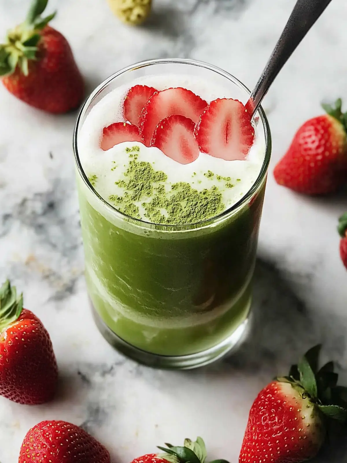 Strawberry Matcha Latte