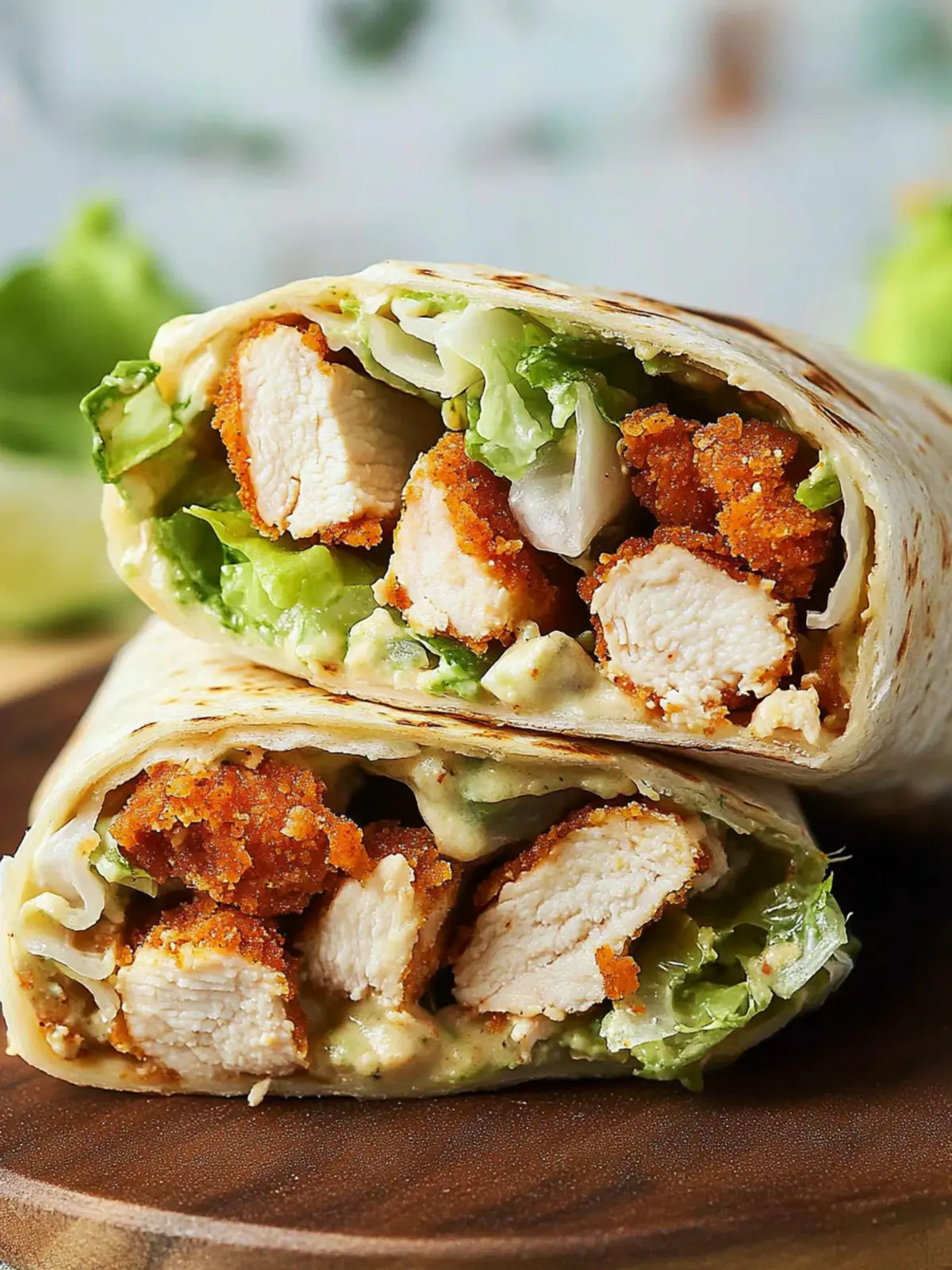 Chicken Caesar Wrap (Crispy Version)