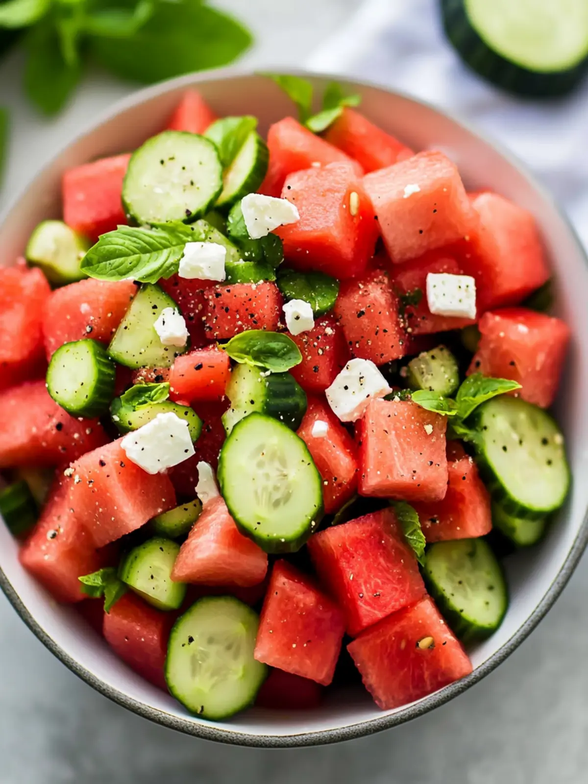watermelon cucumber salad