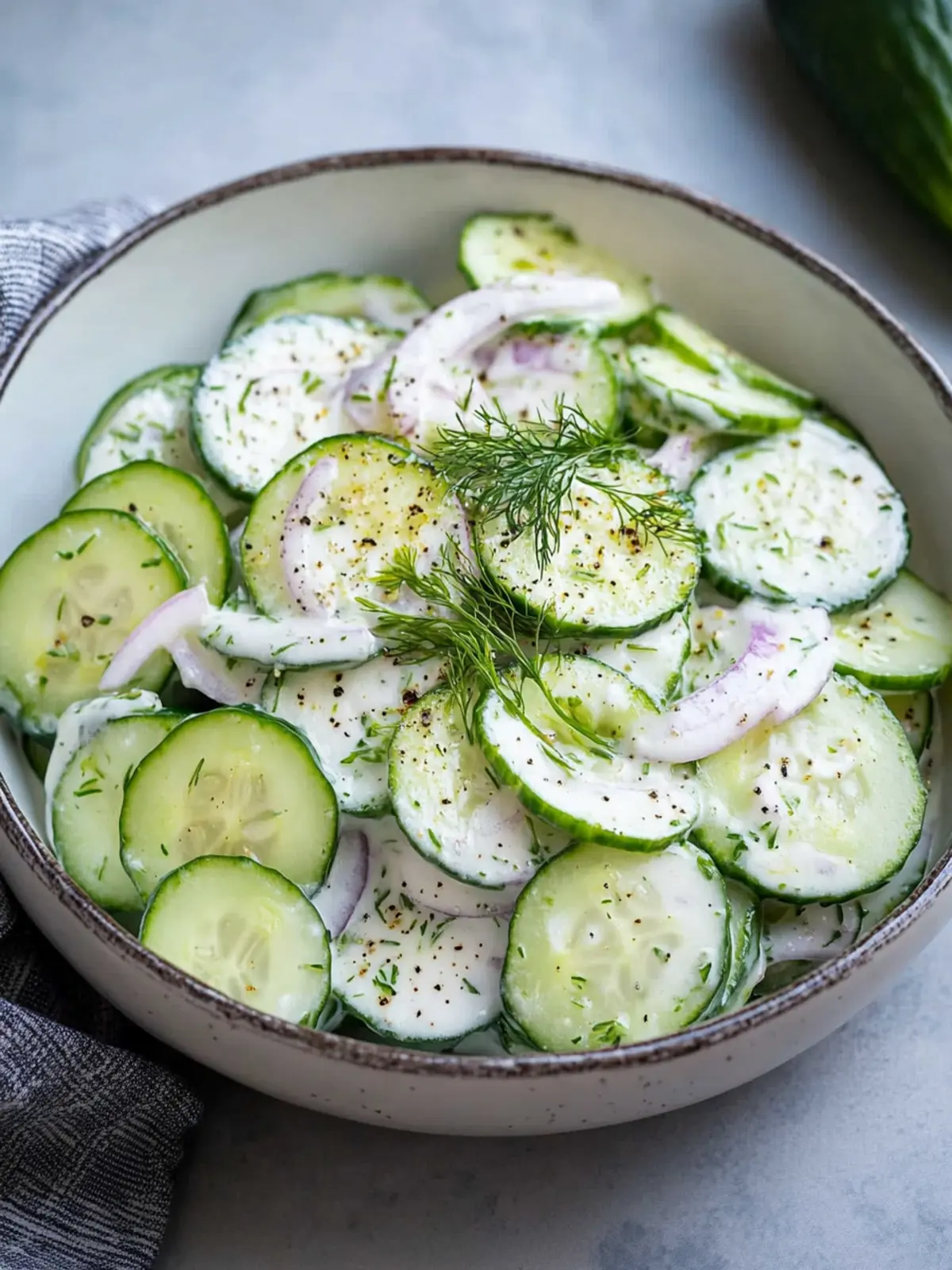 creamy cucumber salad recipe