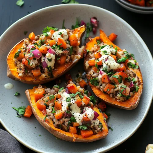 Mediterranean Stuffed Sweet Potatoes