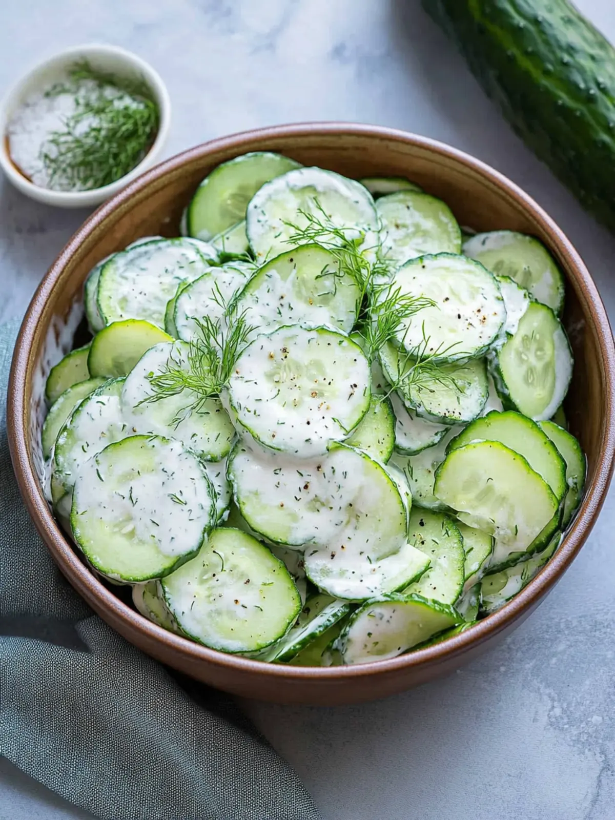 creamy cucumber salad recipe