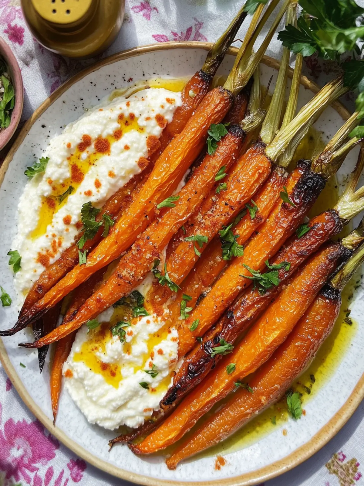 Honey Roasted Carrots with Whipped Ricotta