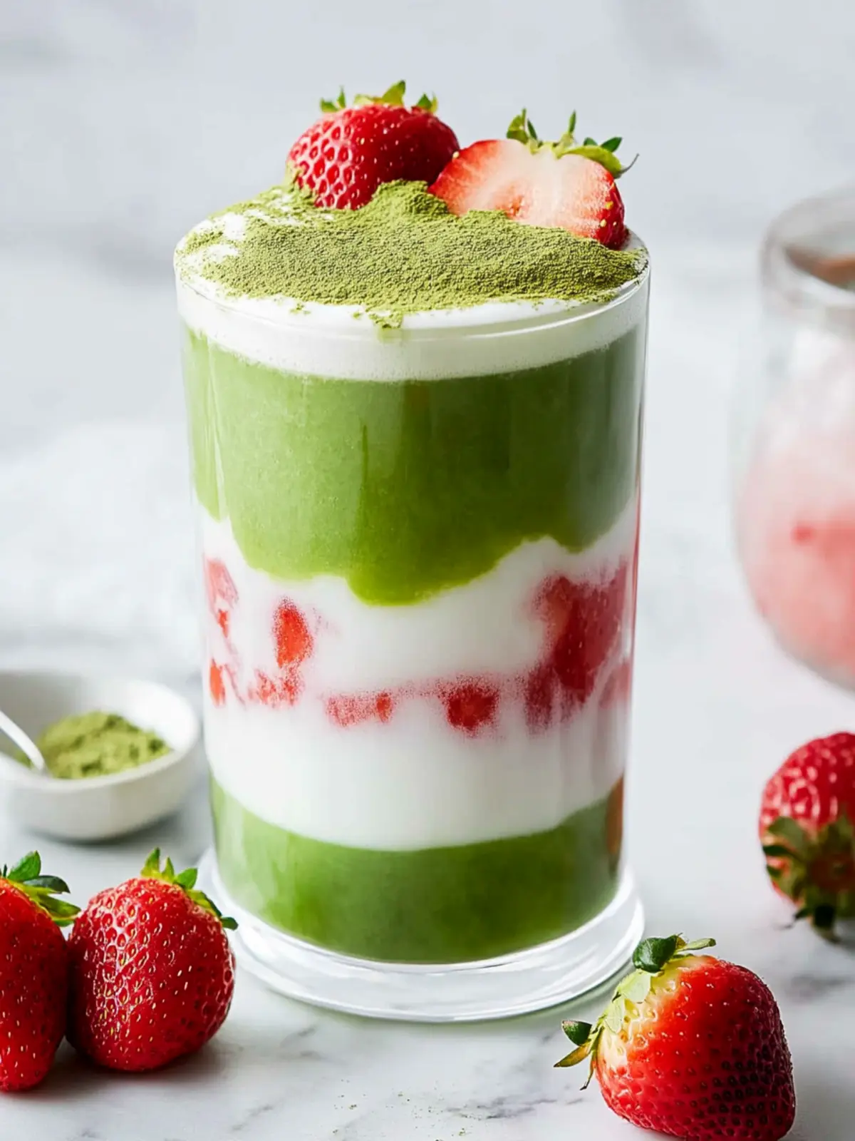 Strawberry Matcha Latte