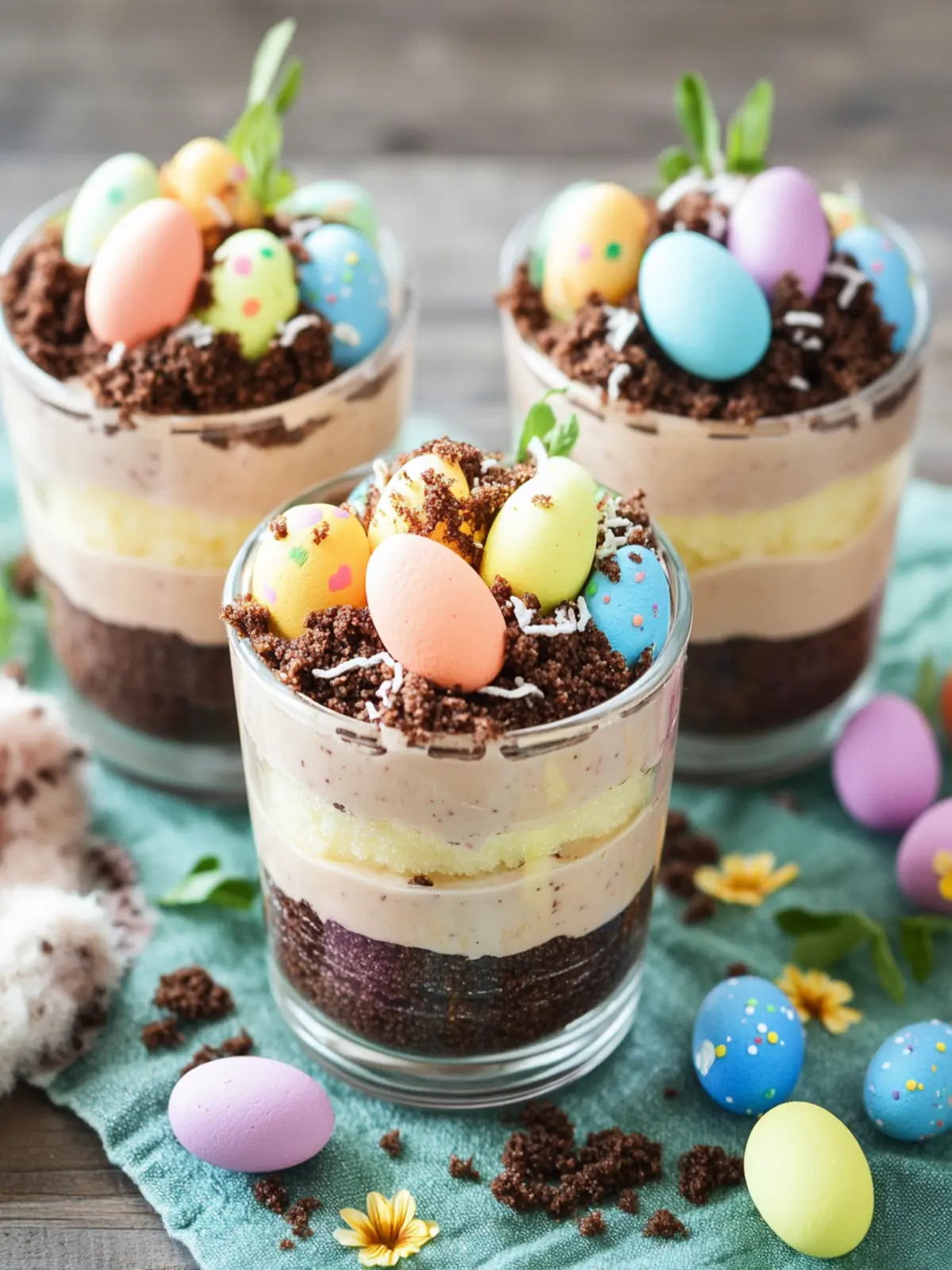 Easter Pudding Dirt Cups