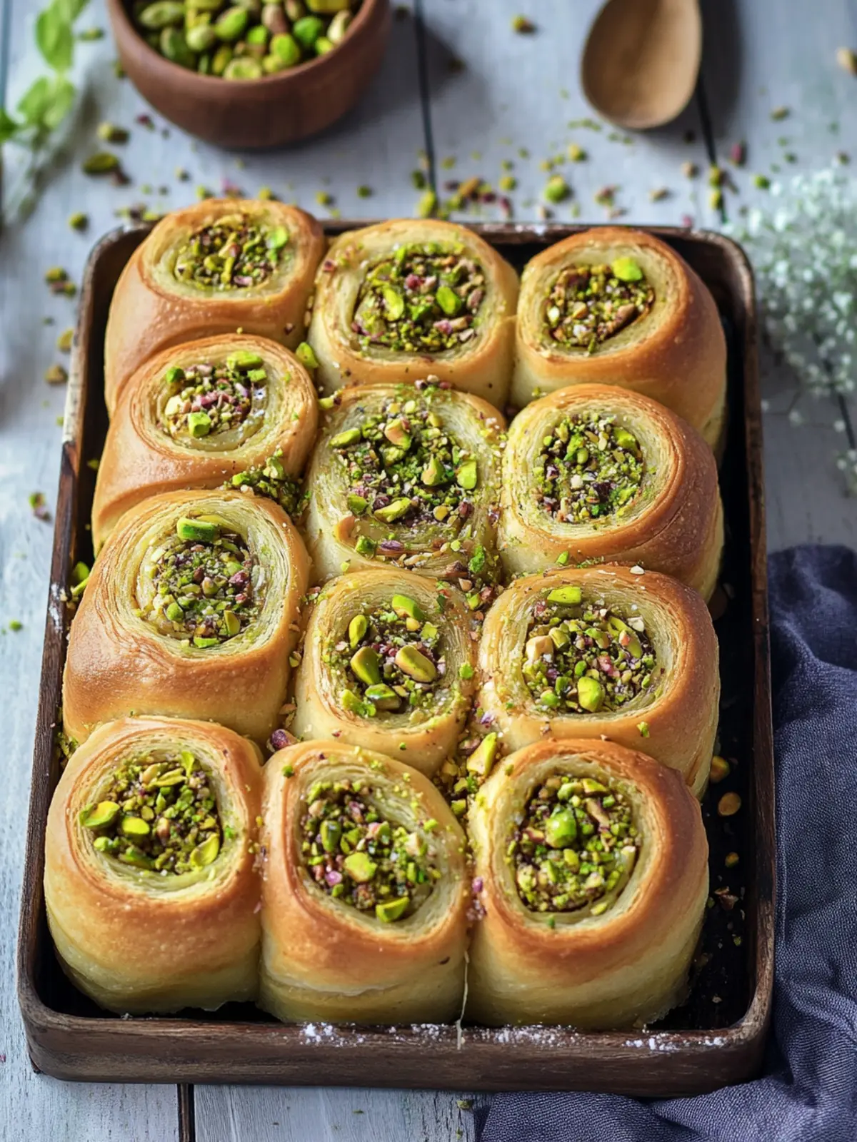 Pistachio Cream Rolls