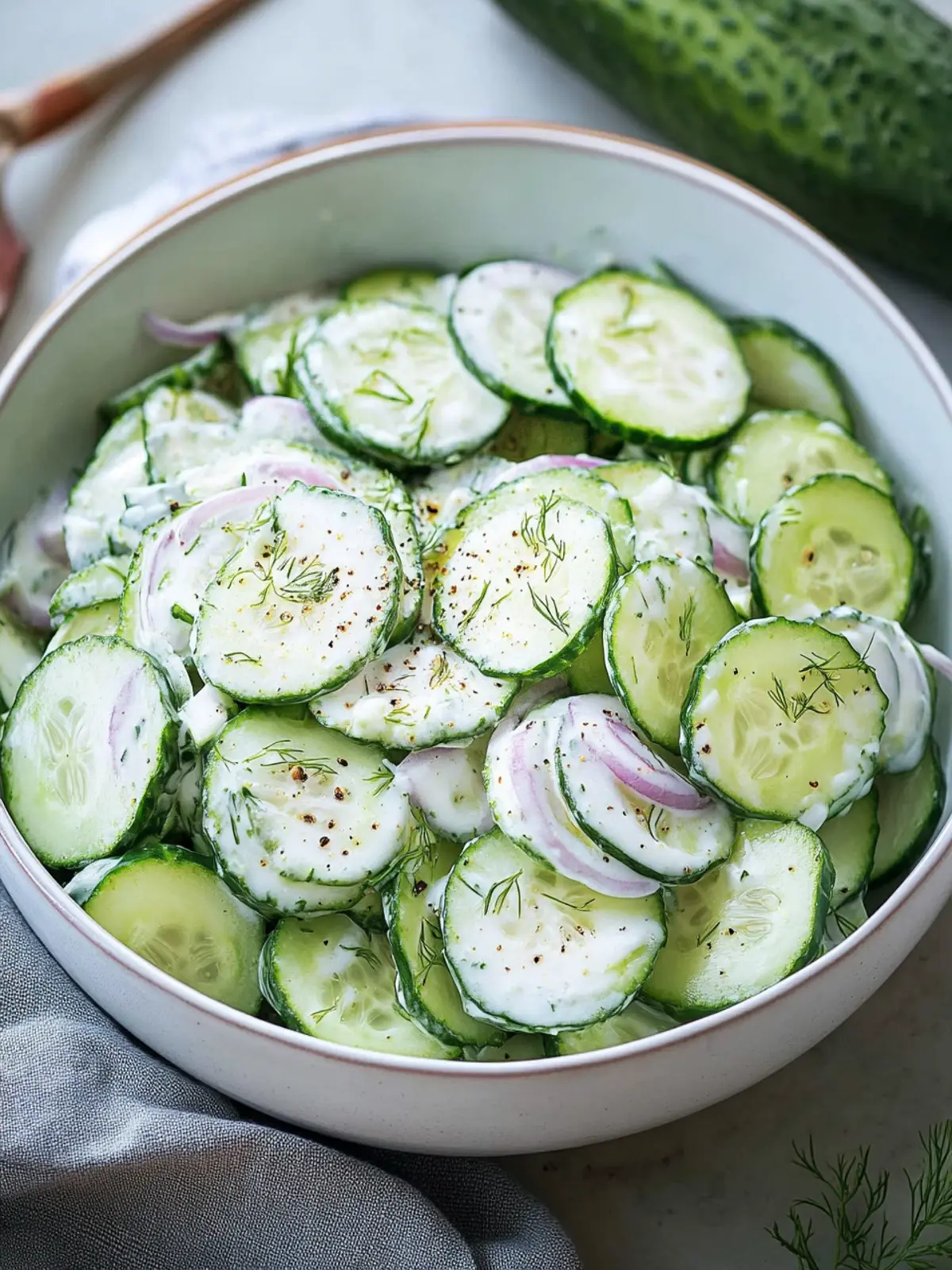 creamy cucumber salad recipe