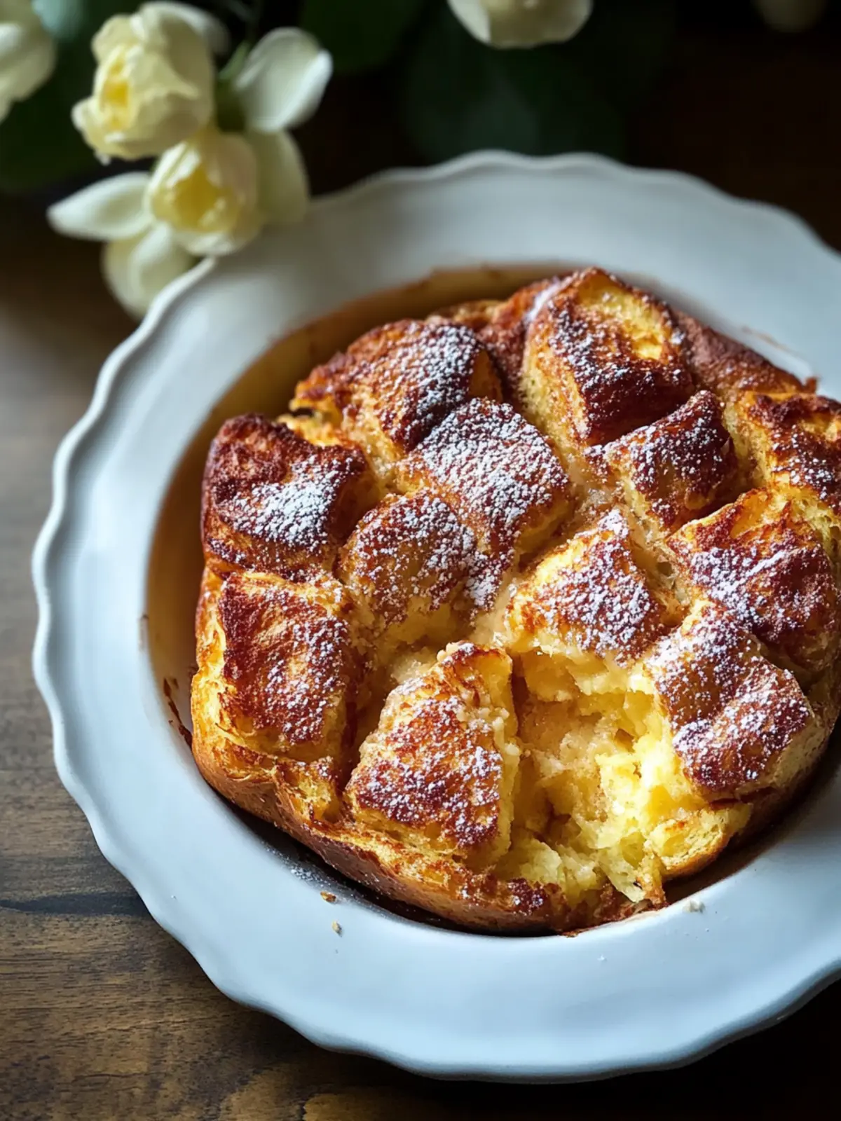 Croissant french toast casserole