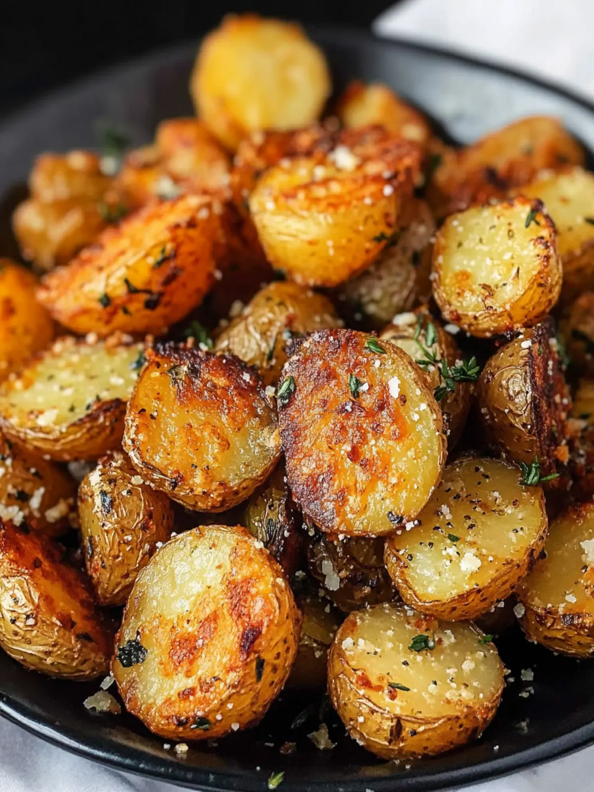 Roasted Garlic Butter Parmesan Potatoes
