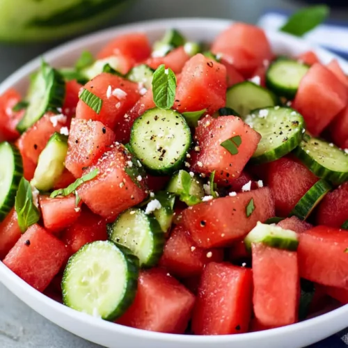 watermelon cucumber salad