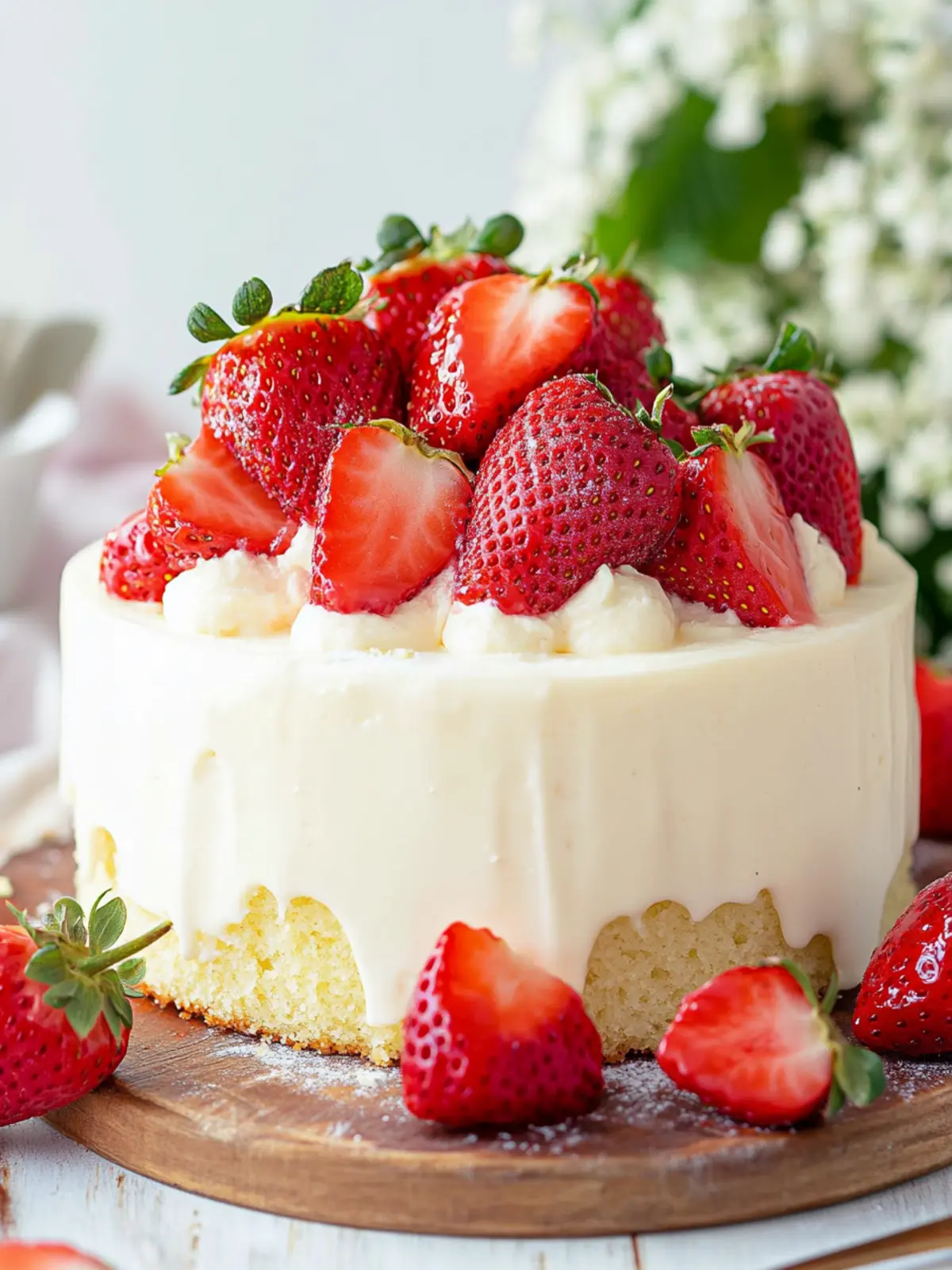strawberry poke cake